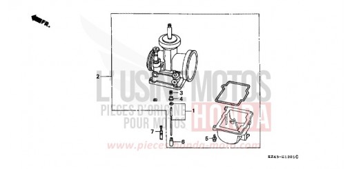 CARBURETOR OPTIONAL PARTS KIT CR125RL de 1990